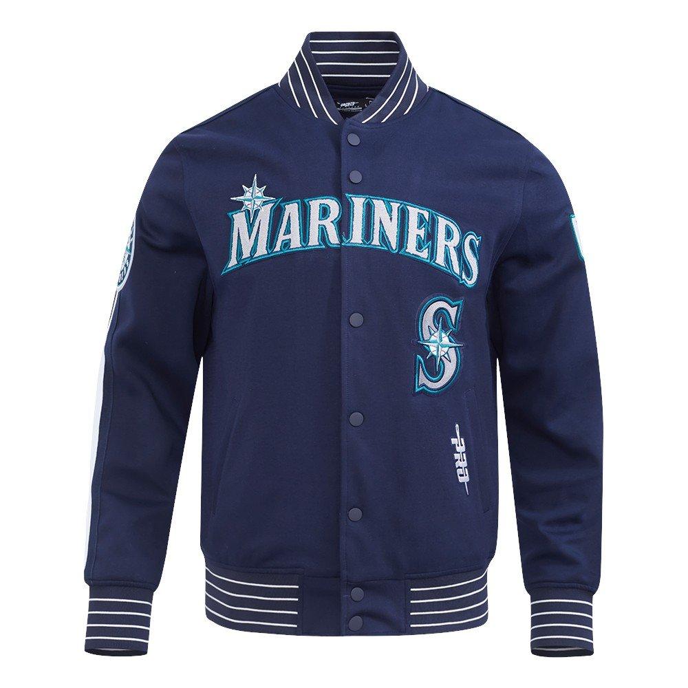 Pro Standard Men's MLB Seattle Mariners Current Logo Pro Game Day Double Knit Jacket - NAVY/WHITE